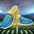 Los Angeles Chargers Moccasin Slippers - Hey Dude Shoes Style AZCHDUDE200