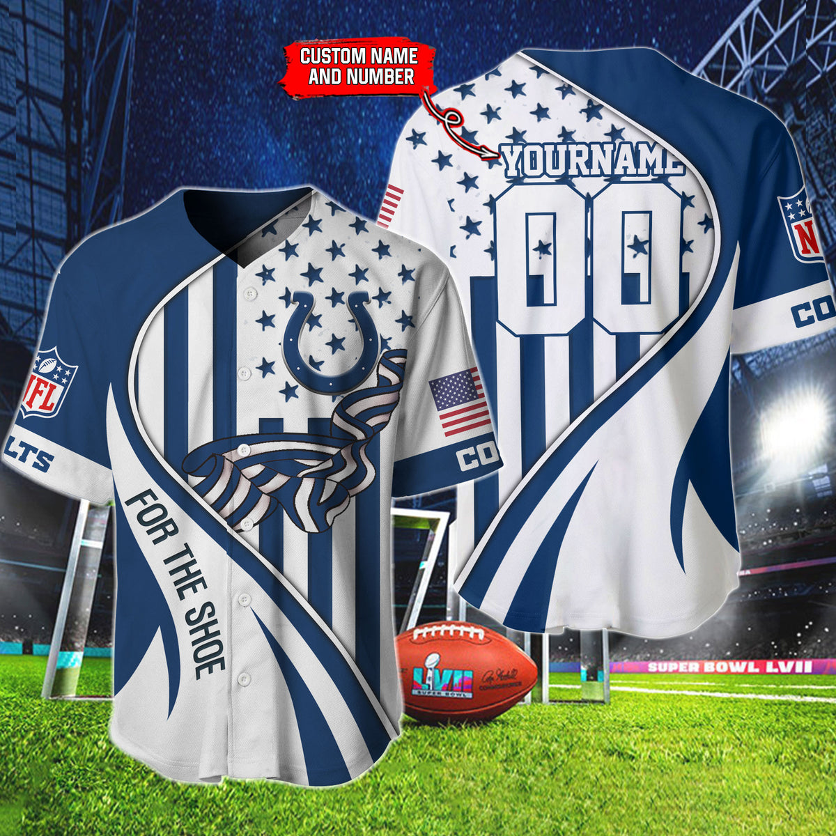 Indianapolis Colts Personalized Baseball Jersey BG872