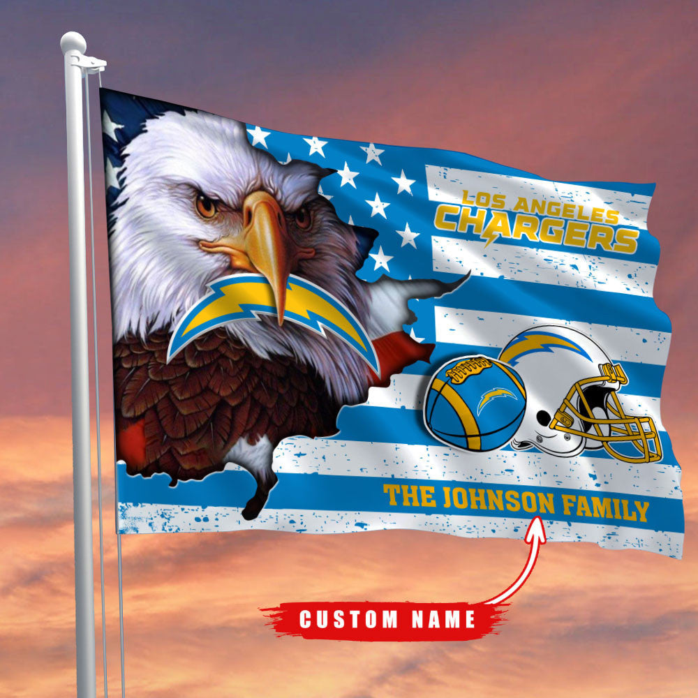 Los Angeles Chargers-Flag-Custom Name FL2903