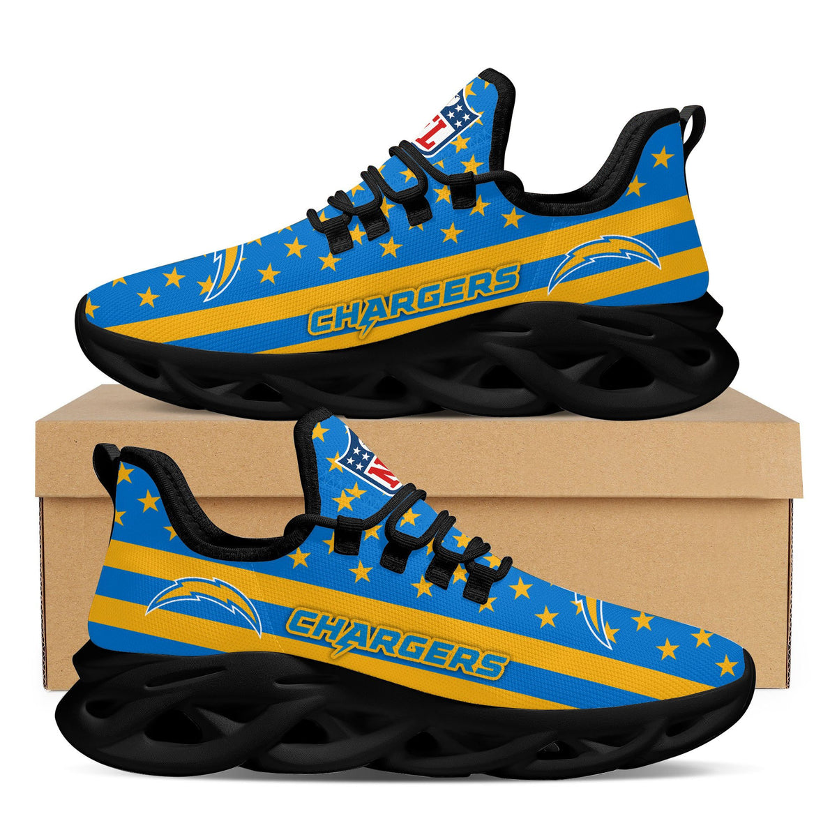 Los Angeles Chargers Yezy Running Sneakers 45