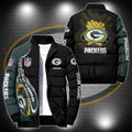 N.F.L.GREEN-BAY-PACKERS-TEAM-SPORT-PUFFER-JACKETS KK987