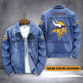 Minnesota Vikings Personalized Premium Denim Jacket S9DJ021