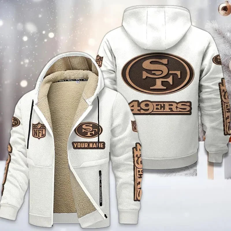 San Francisco 49ers DMTZ0865 Premium Sherpa-Lined Winter Hoodie – Personalized Edition