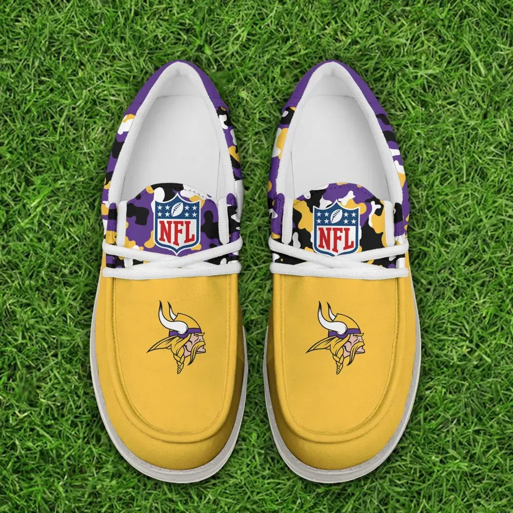 Minnesota Vikings Canvas Loafer Shoes