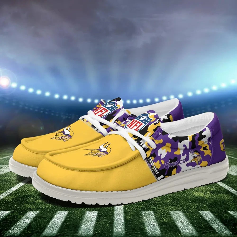 Minnesota Vikings Canvas Loafer Shoes