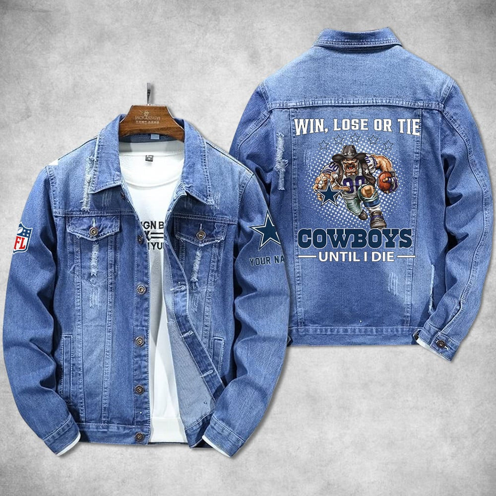 Dallas Cowboys Personalized Premium Denim Jacket S9DJ047