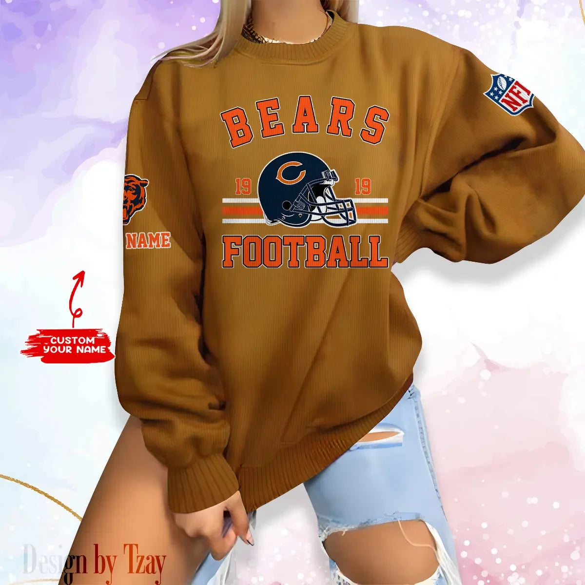 Chicago Bears Personalized Fashion Design New Woolen Sweater  BGSWT222