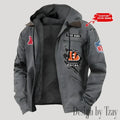 Cincinnati Bengals Men's Casual Padded Jacket Hooded Trending 2026 SPTPJH136