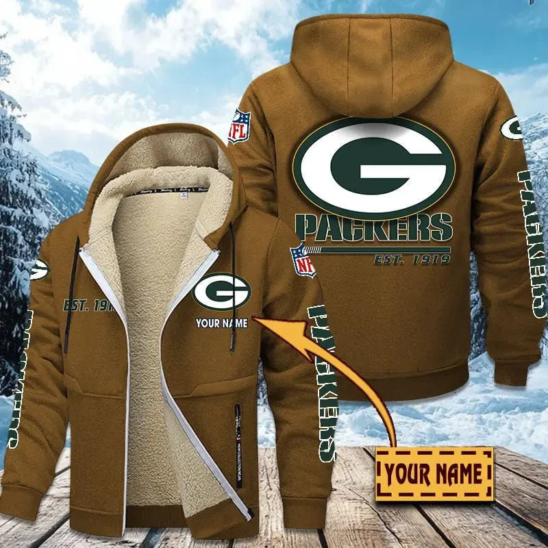 Green Bay Packers | Zip Up Fur Coat ANZTZH127