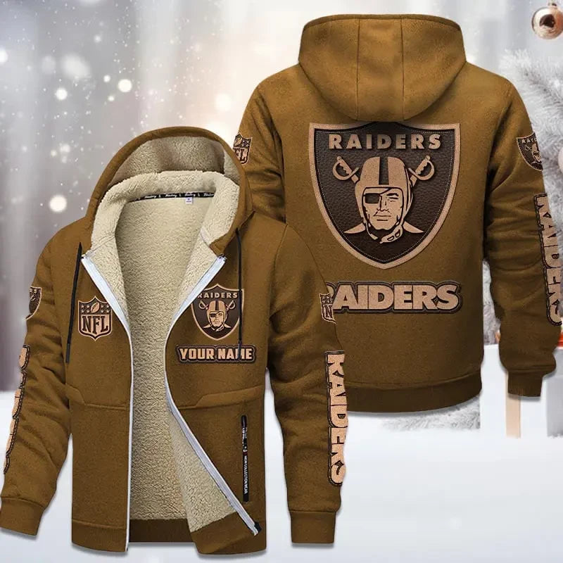 Las Vegas Raiders DMTZ0854 Premium Sherpa-Lined Winter Hoodie – Personalized Edition