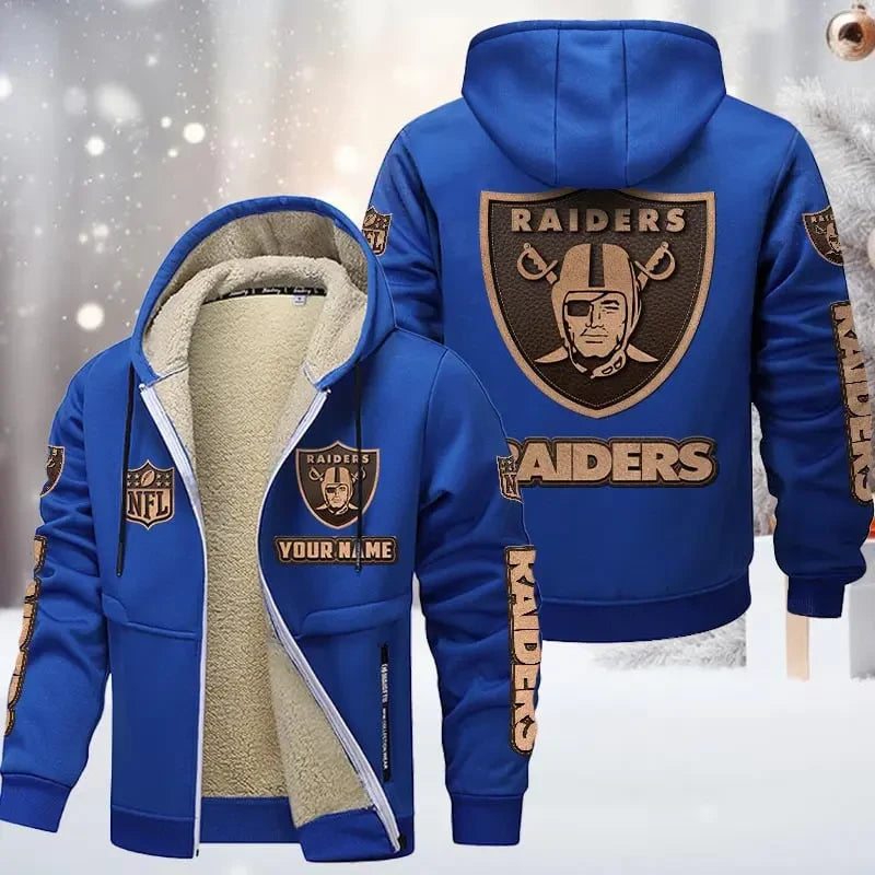 Las Vegas Raiders DMTZ0854 Premium Sherpa-Lined Winter Hoodie – Personalized Edition