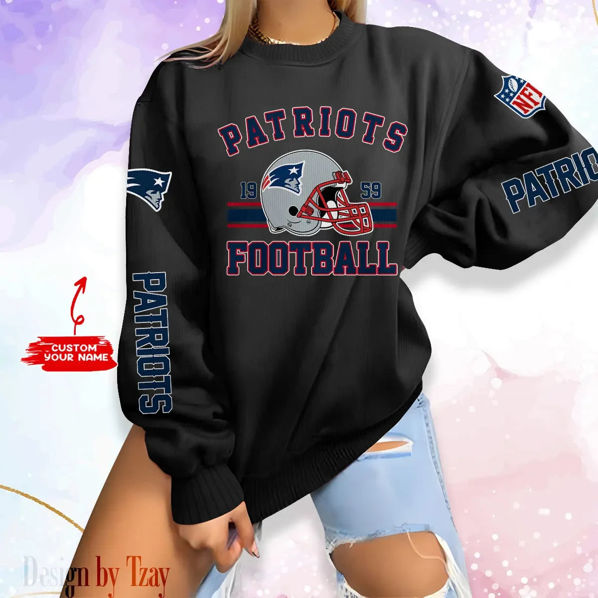 New England Patriots Personalized Fashion Design New Woolen Sweater BGSWT238