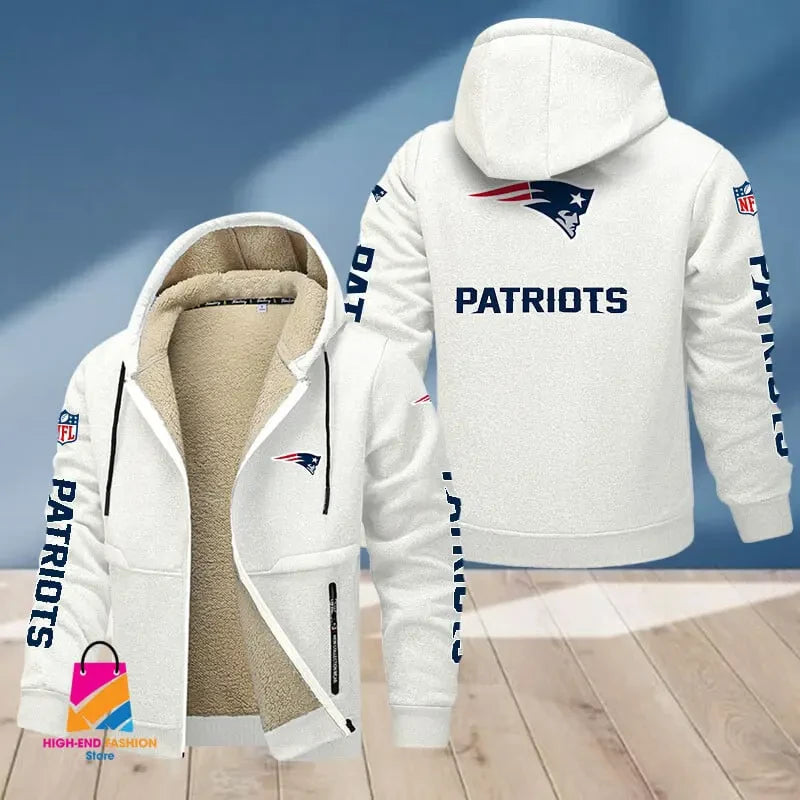 New England Patriots Multicolor Premium Thick Zip-Up Hoodie ANZTZH022
