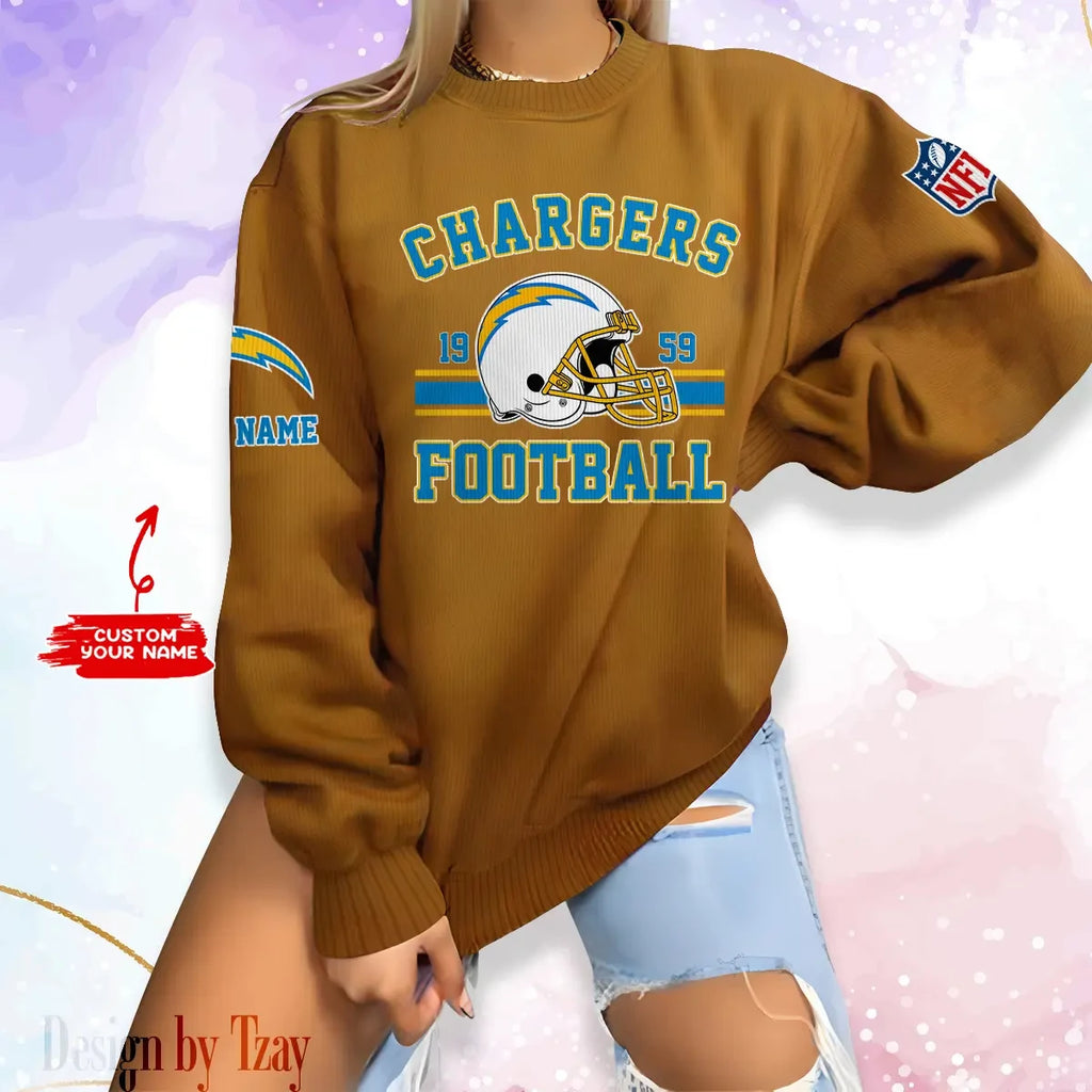 Los Angeles Chargers Personalized Fashion Design New Woolen Sweater  BGSWT234