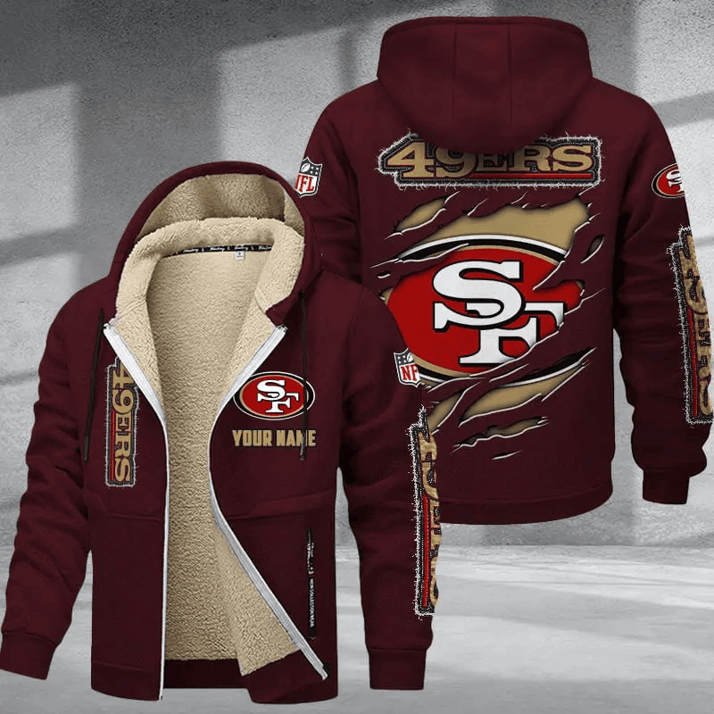 San Francisco 49ers DMTZ0381 Premium Thick Zip-Up Hoodie