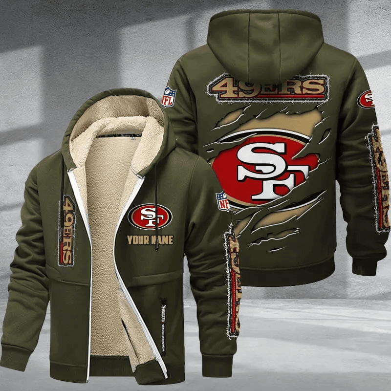 San Francisco 49ers DMTZ0381 Premium Thick Zip-Up Hoodie