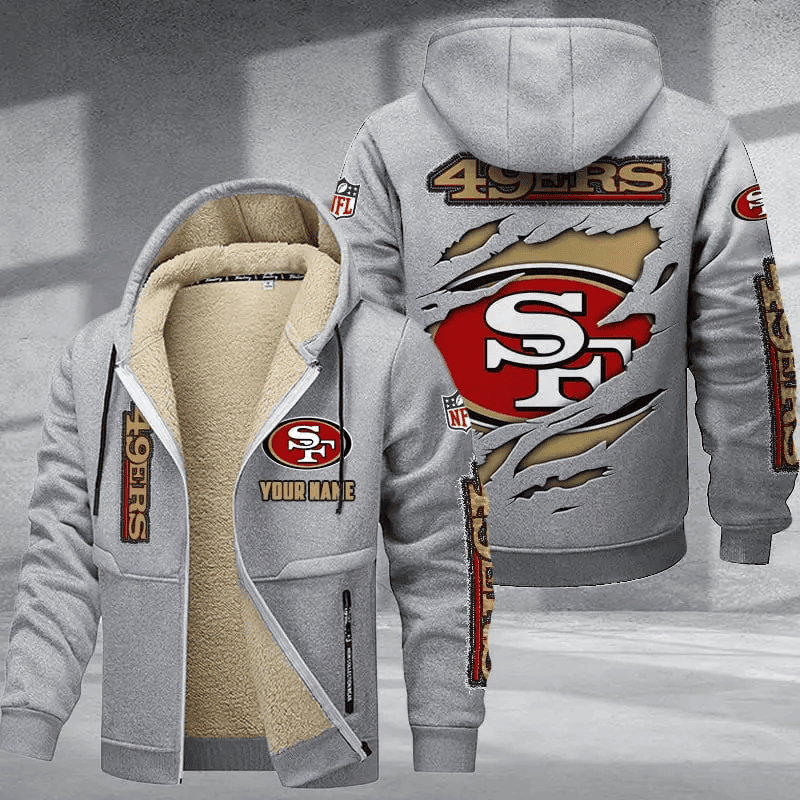 San Francisco 49ers DMTZ0381 Premium Thick Zip-Up Hoodie