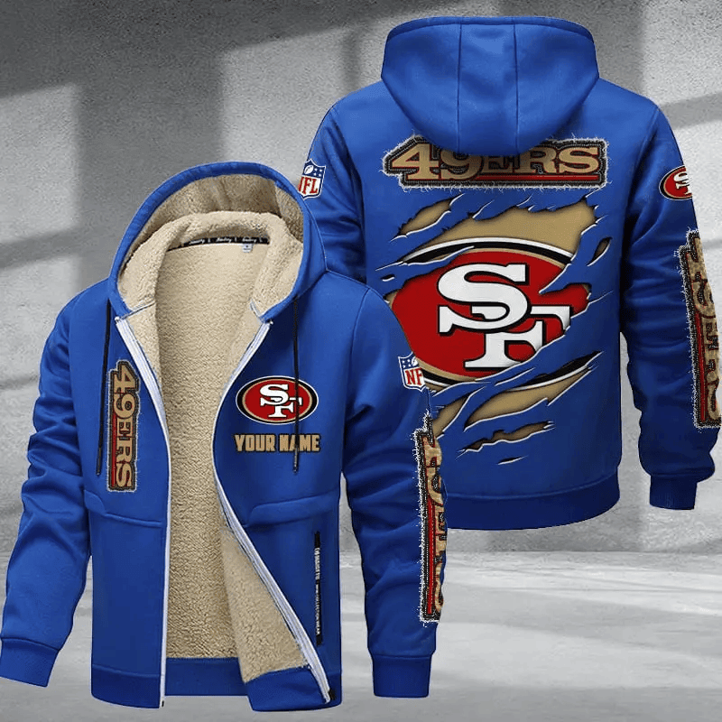 San Francisco 49ers DMTZ0381 Premium Thick Zip-Up Hoodie