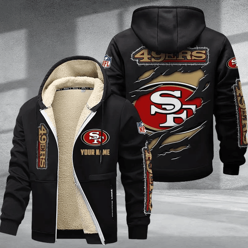 San Francisco 49ers DMTZ0381 Premium Thick Zip-Up Hoodie