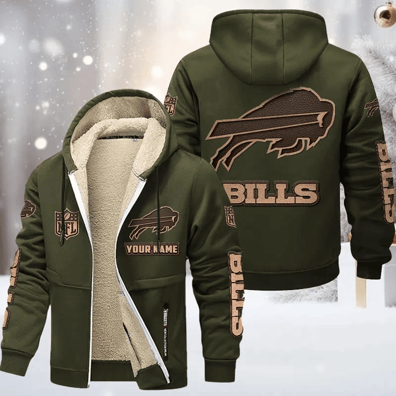 Buffalo Bills DMTZ0841 Premium Sherpa-Lined Winter Hoodie – Personalized Edition