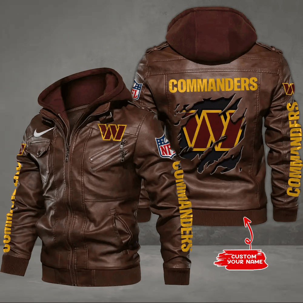 Washington Commanders Men's Leather Coats ANZPLT032