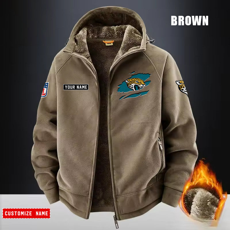 Jacksonville Jaguars Fleece Fashion Hooded Jacket Outdoor SPTFFHJ047