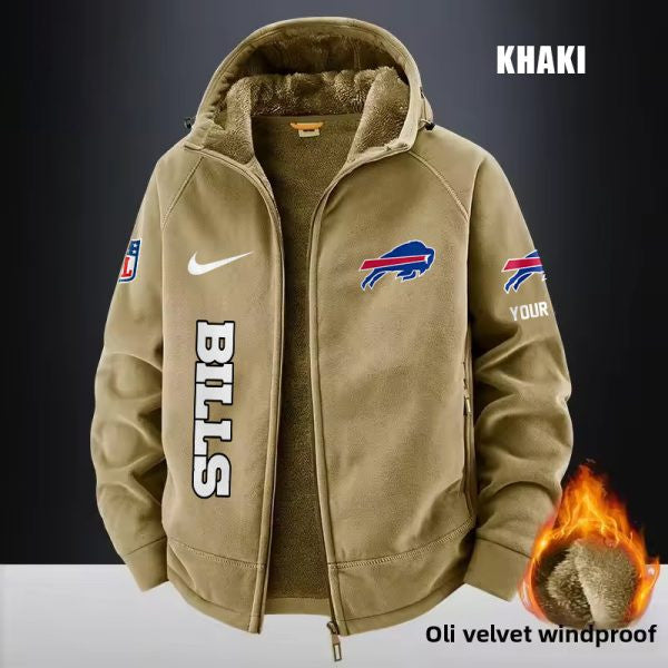 Buffalo Bills Fleece Fashion Hooded Jacket Outdoor SPTFFHJ068