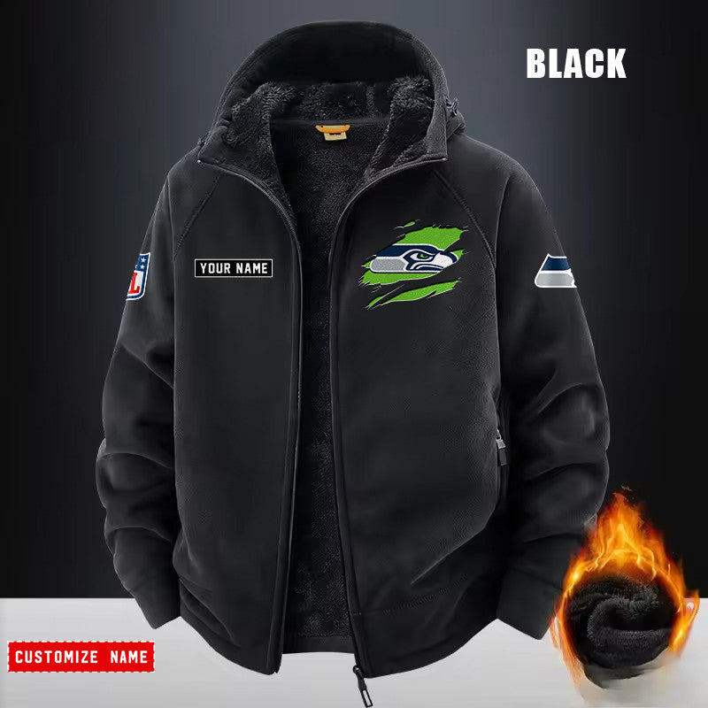 Seattle Seahawks Fleece Fashion Hooded Jacket Outdoor SPTFFHJ061