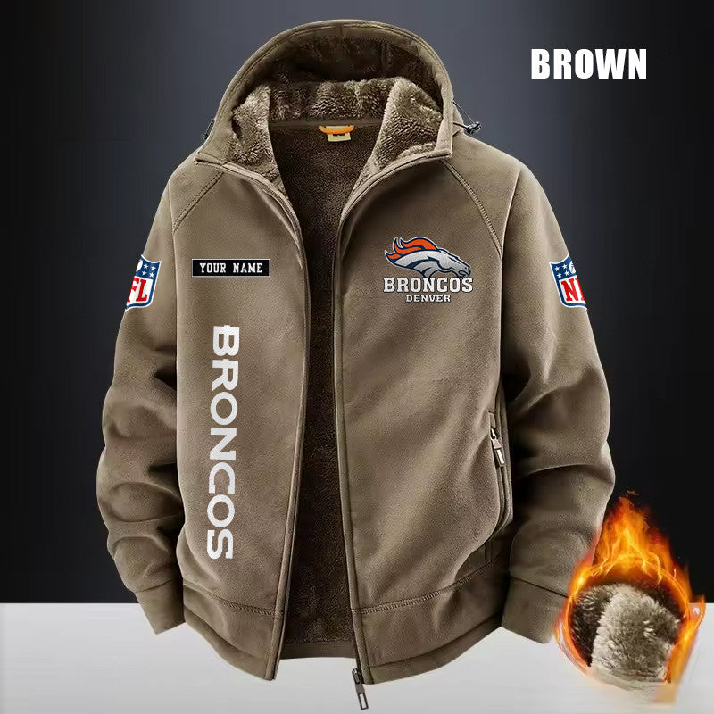 Denver Broncos Fleece Fashion Hooded Jacket Outdoor SPTFFHJ010