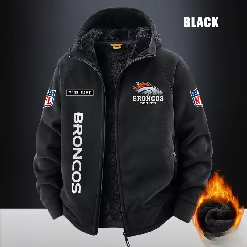 Denver Broncos Fleece Fashion Hooded Jacket Outdoor SPTFFHJ010