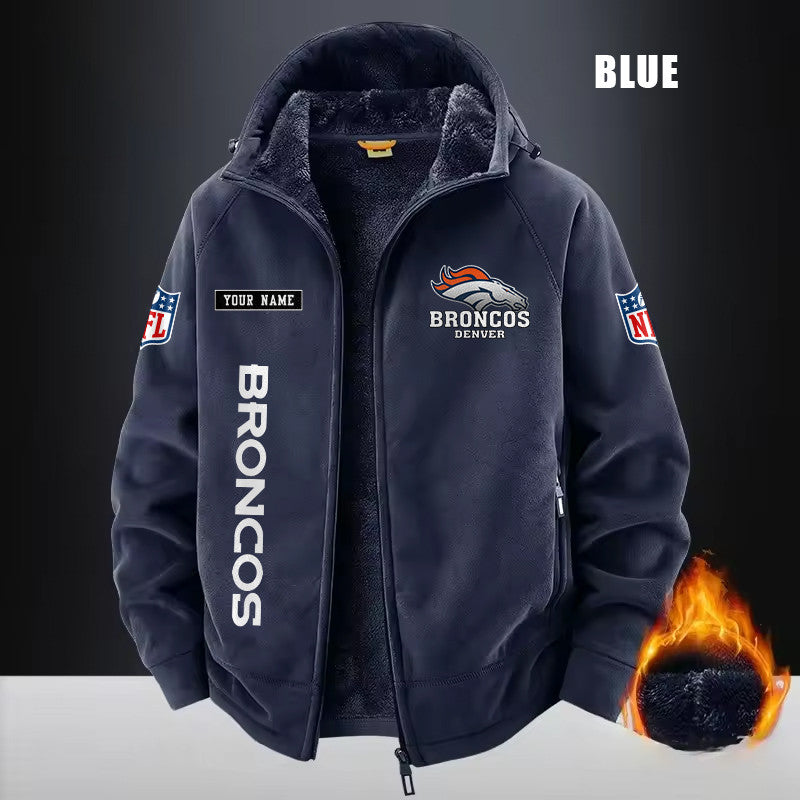 Denver Broncos Fleece Fashion Hooded Jacket Outdoor SPTFFHJ010
