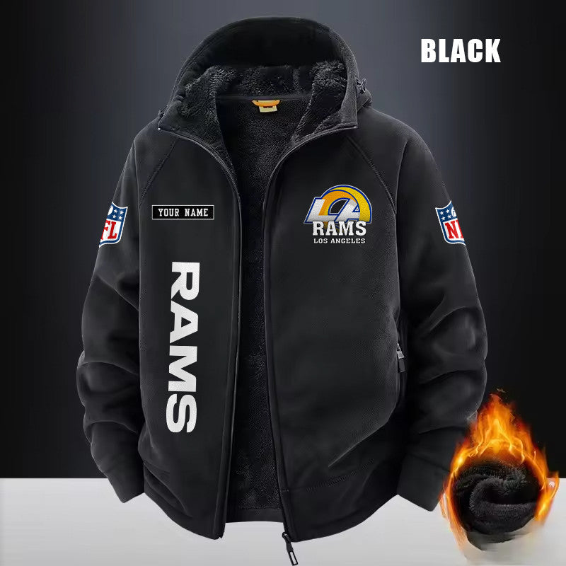 Los Angeles Rams Fleece Fashion Hooded Jacket Outdoor SPTFFHJ019