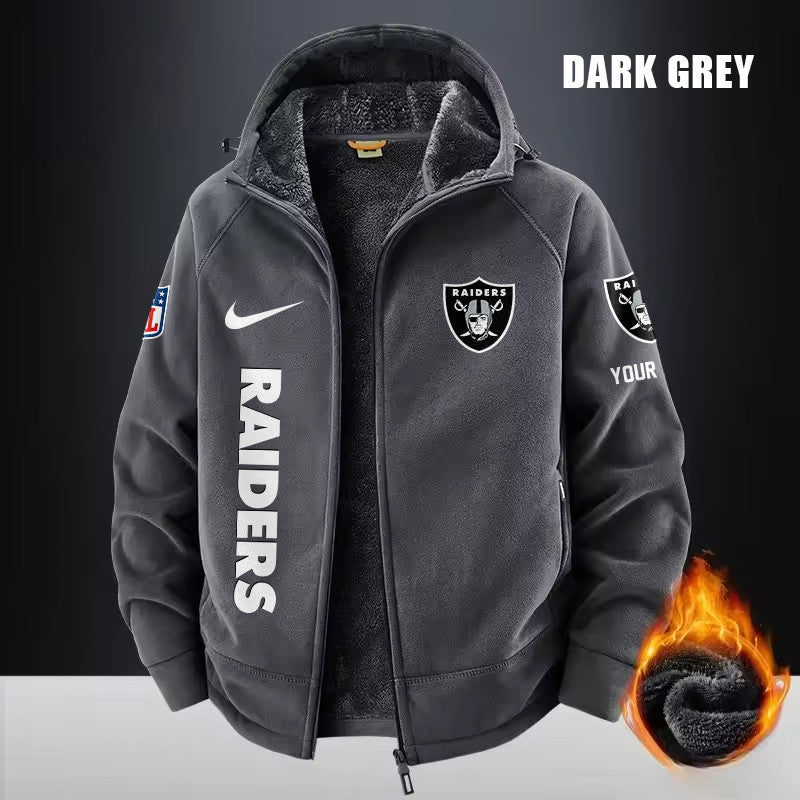Las Vegas Raiders Fleece Fashion Hooded Jacket Outdoor SPTFFHJ081