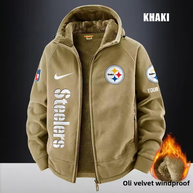 Pittsburgh Steelers Fleece Fashion Hooded Jacket Outdoor SPTFFHJ091