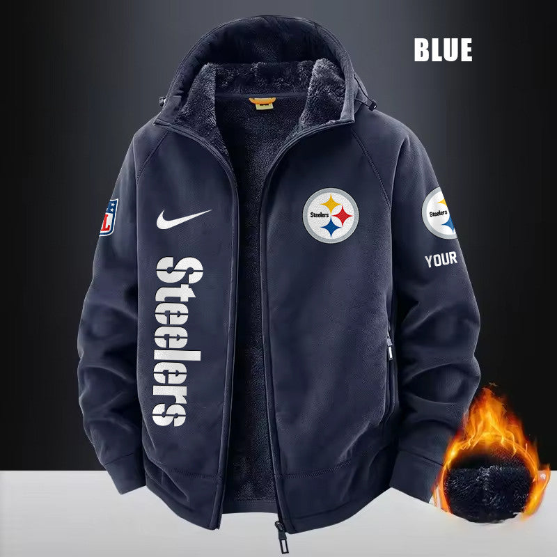 Pittsburgh Steelers Fleece Fashion Hooded Jacket Outdoor SPTFFHJ091
