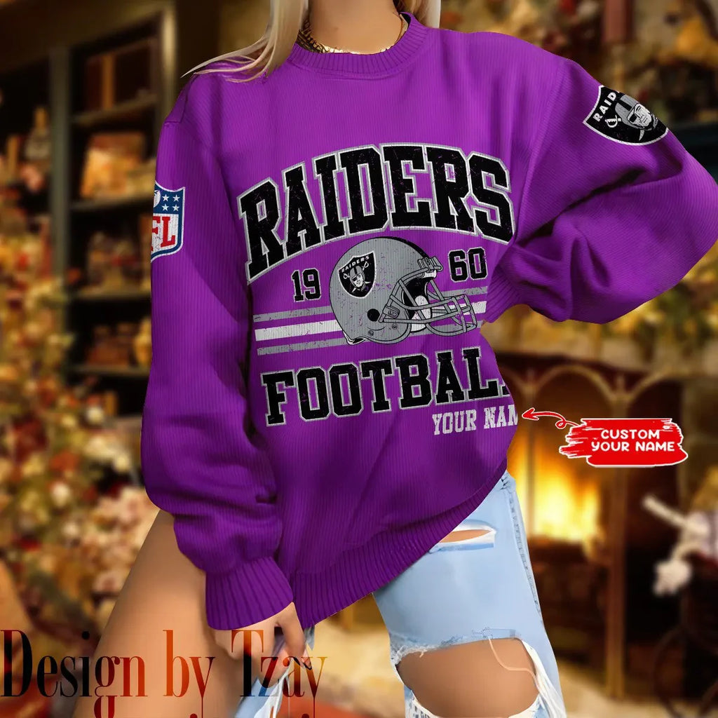 Las Vegas Raiders Personalized Fashion Design New Woolen Sweater  BGSWT295