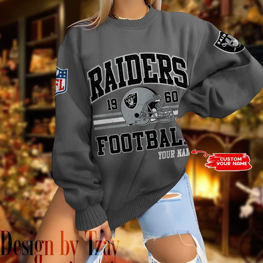 Las Vegas Raiders Personalized Fashion Design New Woolen Sweater  BGSWT295