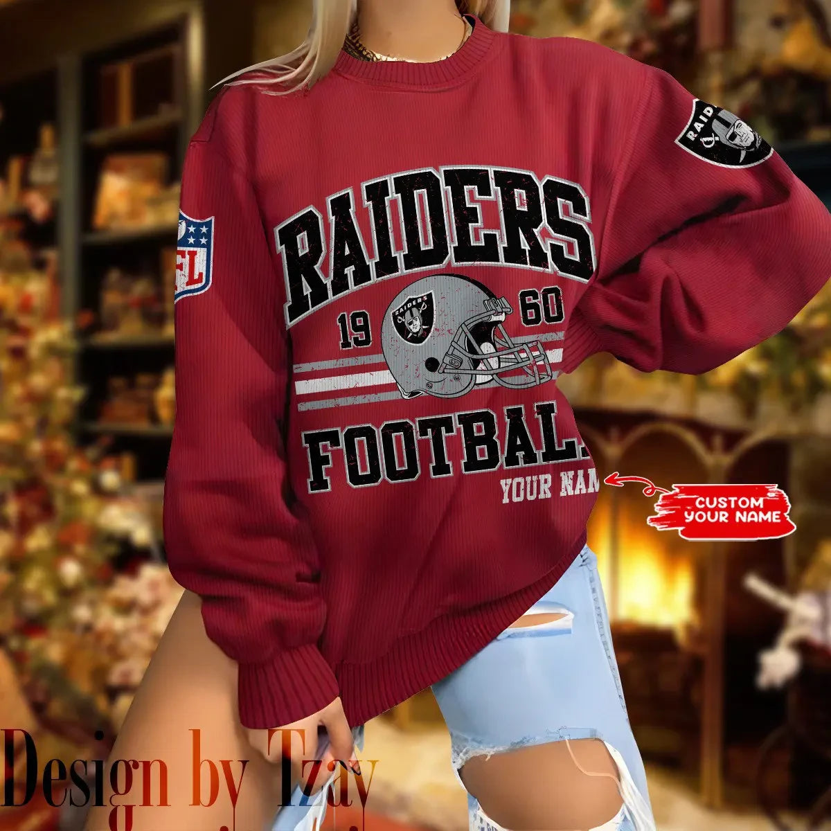 Las Vegas Raiders Personalized Fashion Design New Woolen Sweater  BGSWT295