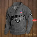 Las Vegas Raiders Premium Stand-Collar Game-Day Pullover - Engineered Warmth & Personalized Name S9DBSCH049