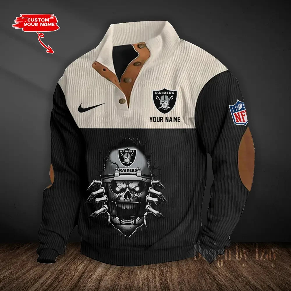 Las Vegas Raiders Double Stand Collar Sport Hoodie S9DBSCH1295