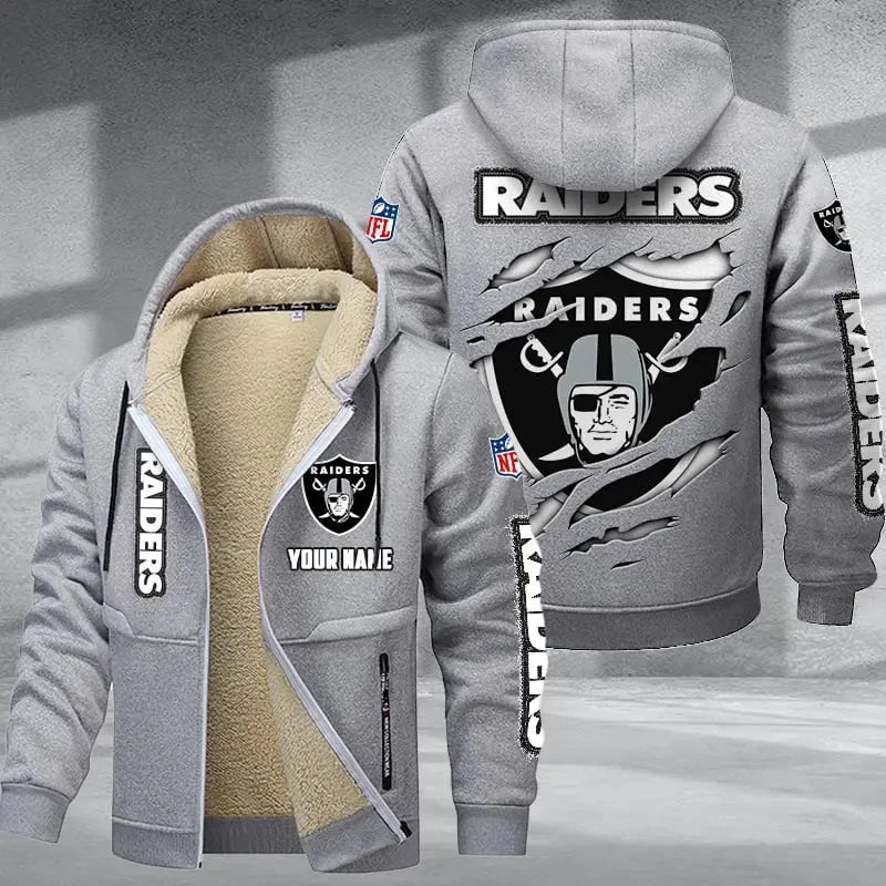 Las Vegas Raiders DMTZ0370 Premium Thick Zip-Up Hoodie