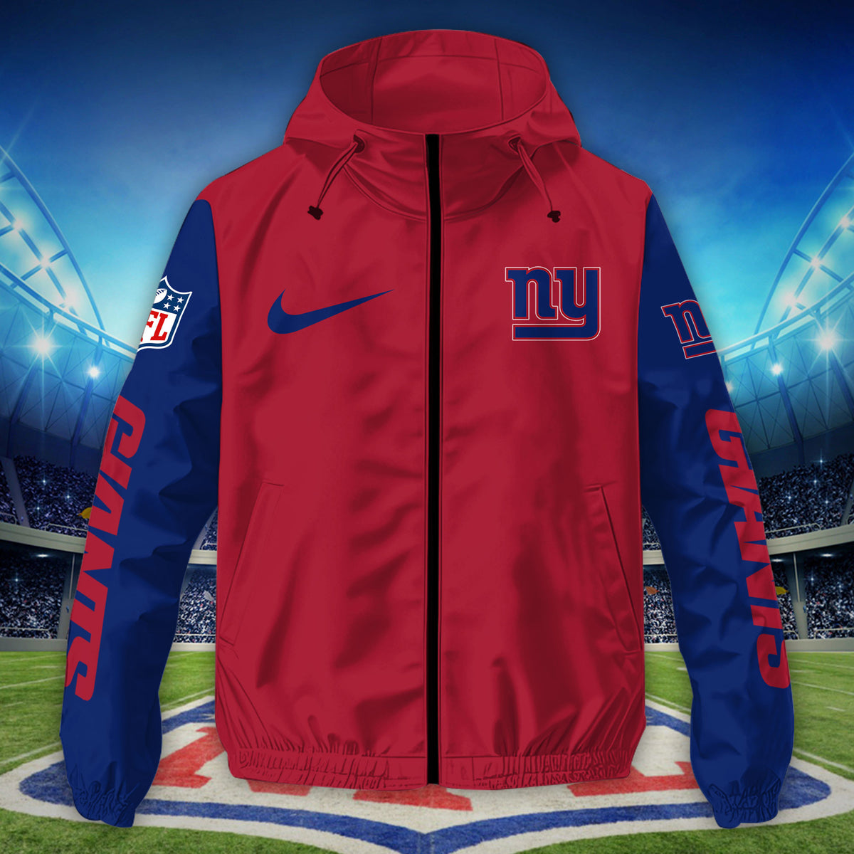 New York Giants Custom Windbreaker Outdoor Jacket Sport Fan Gift SPTWJACKET056