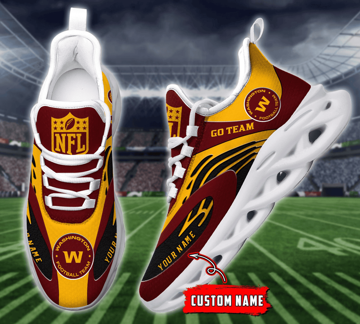Washington Redskins Yezy Running Sneakers 870
