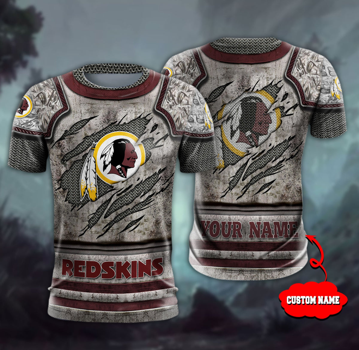 Washington Redskins Personalized All Over Printed 601
