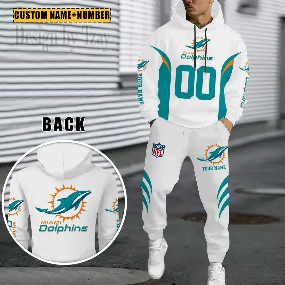Miami Dolphins Combo Hoodie And Sweatpants Gift For Fan AZHD1036