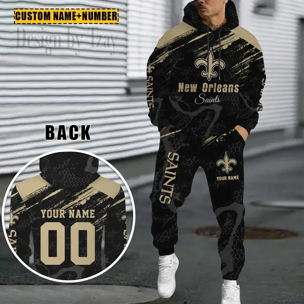New Orleans Saints Combo Hoodie And Sweatpants Gift For Fan AZHD1072
