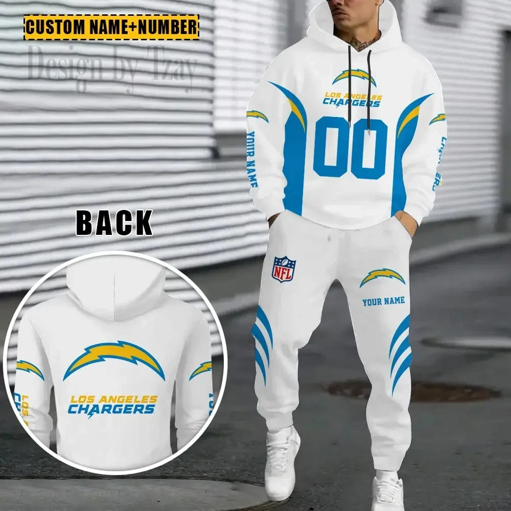 Los Angeles Chargers Combo Hoodie And Sweatpants Gift For Fan AZHD1034