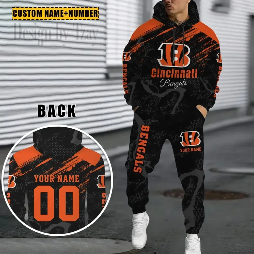 Cincinnati Bengals Combo Hoodie And Sweatpants Gift For Fan AZHD1056